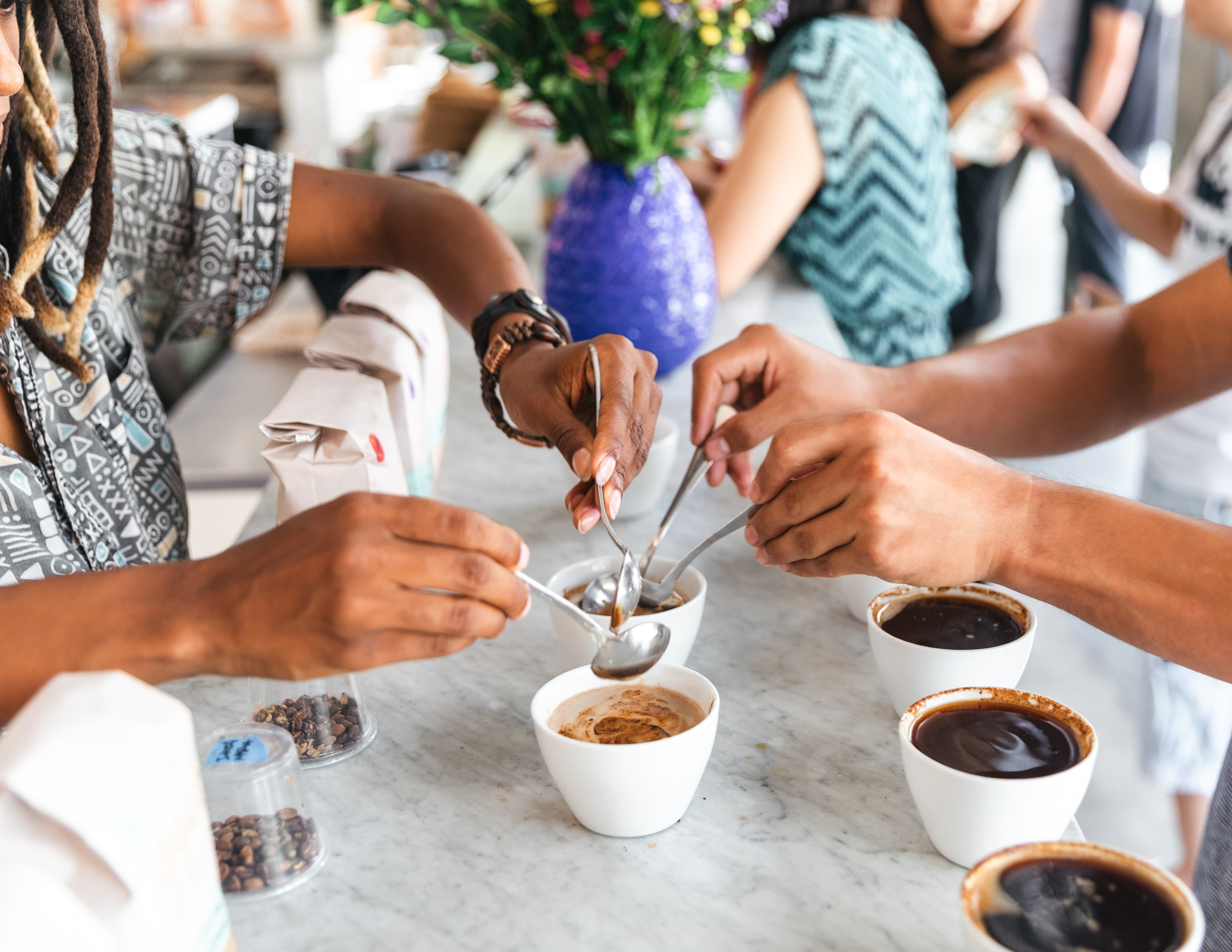 Participate in a coffee cupping