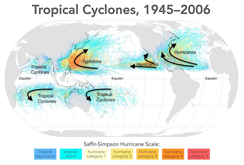 Using a tropical cyclone forecast map
