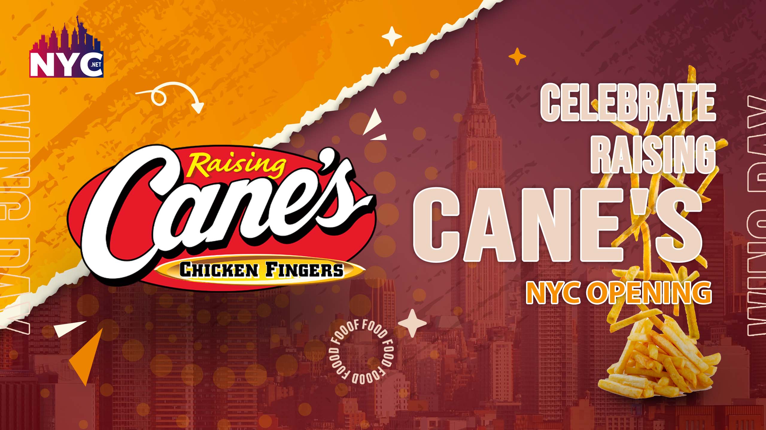 Celebrate Raising Cane's NYC opening. Best News For New York City