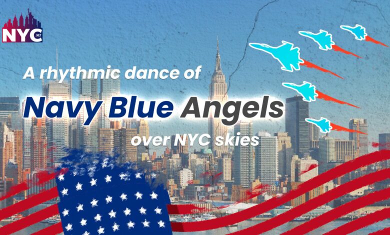 Navy Blue Angels over NYC skies